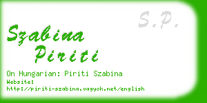 szabina piriti business card